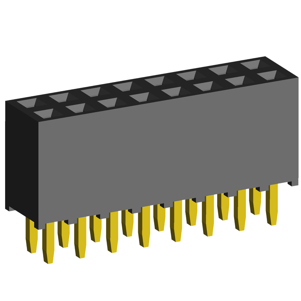 2.00mm PCB Socket Double Rows Straight Dip Type.(H=6.35)